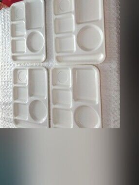 Silite Lunch Treys, Set Of 4 Vtg School Trays - Multipack